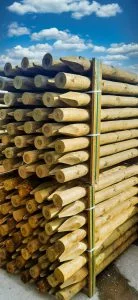 Stack of woodpoles